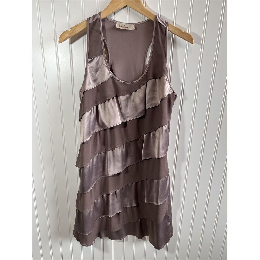 Heirloom Ruffled Sleeveless Taupe Dress Size M
